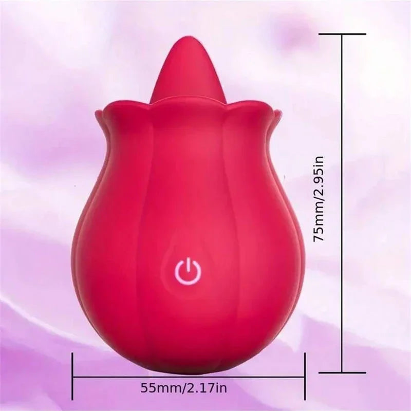 Rose-toy Swing Tongue Licking  Female Powerful Oral Nipple  Stimulator Massager Adults Goods Sex Toys  Women gtooza.com