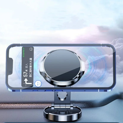 PC Round Folding Magnetic Car Holder 360 Degree Rotatable Mobile Phone Bracket Mount Strong Magnet Support For iPhone Samsung Stand