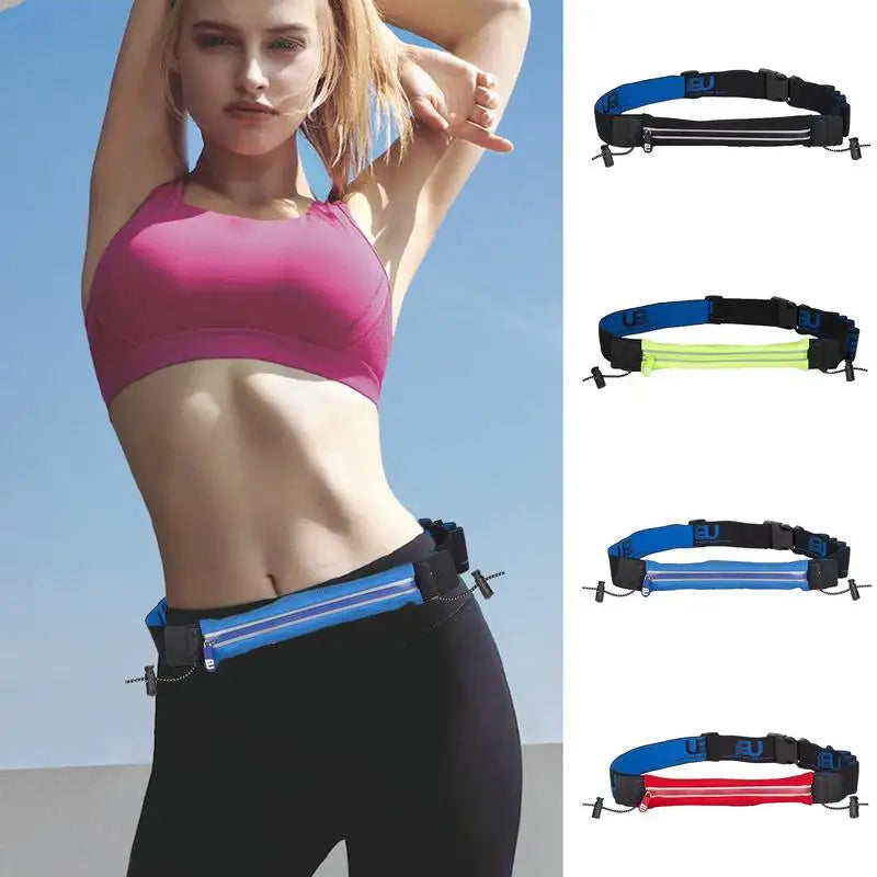 PC Running Waist Bag Non-Slip Running Waist Bag Adjustable Bib Belt Women M