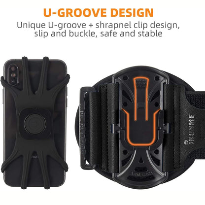 PC Running Wristband Phone Holder 360°Rotation Detachable Sports Armband with Key Holder  iPhone Samsung Xiaomi Huawei Phone