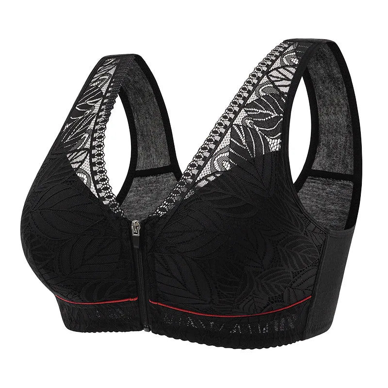 PC S-6XL Sports yoga bra cotton cups front zipper underwear breathable wome