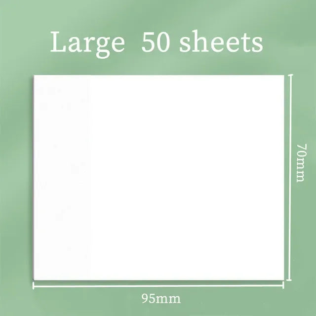 S/M/L 50Sheet Transparent Sticky Notes Weekly Plan Messages To Do List Notepads Clear Memo Pads For Home Office Stationary