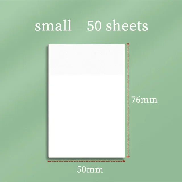 S/M/L 50Sheet Transparent Sticky Notes Weekly Plan Messages To Do List Notepads Clear Memo Pads For Home Office Stationary