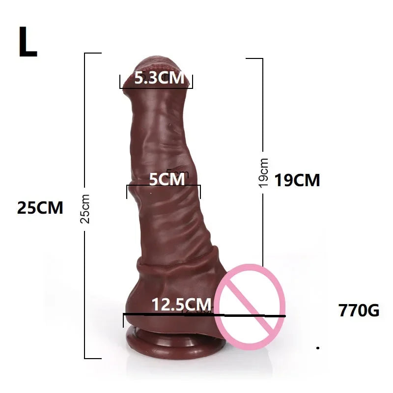 Gtooza_S-XXXL Huge Horse  Vaginal Anal Buttplug Fake Penis Sex Toys  Women /Men Big s Deep Prostate Massage Stimulator gtooza.com