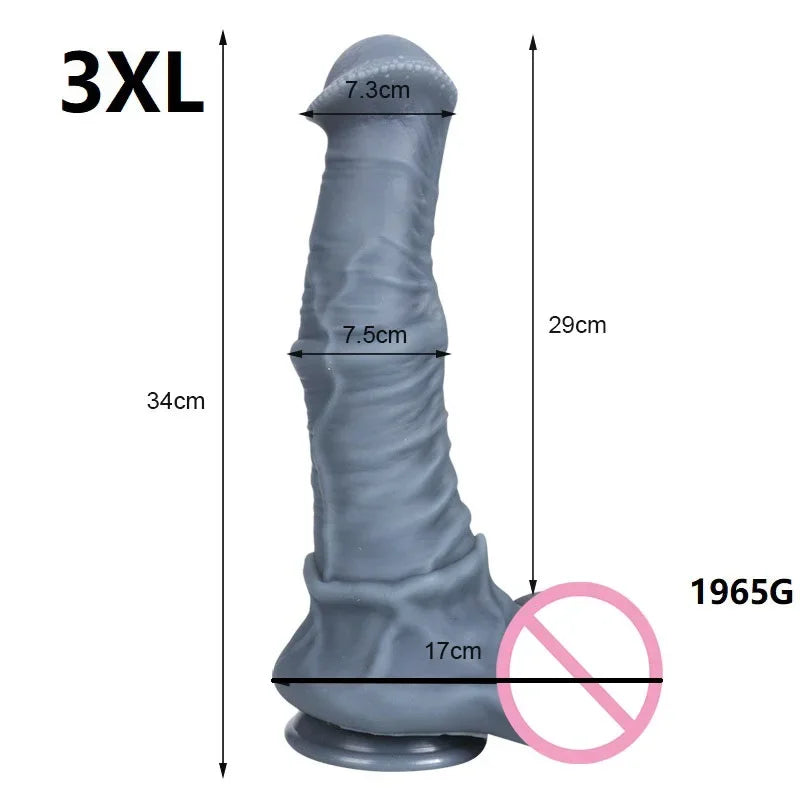 Gtooza_S-XXXL Huge Horse  Vaginal Anal Buttplug Fake Penis Sex Toys  Women /Men Big s Deep Prostate Massage Stimulator gtooza.com