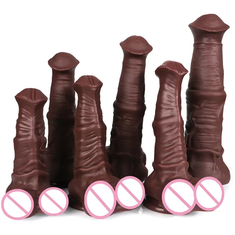 Gtooza_S-XXXL Huge Horse  Vaginal Anal Buttplug Fake Penis Sex Toys  Women /Men Big s Deep Prostate Massage Stimulator gtooza.com