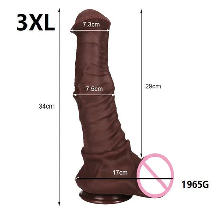 Gtooza_S-XXXL Huge Horse  Vaginal Anal Buttplug Fake Penis Sex Toys  Women /Men Big s Deep Prostate Massage Stimulator gtooza.com