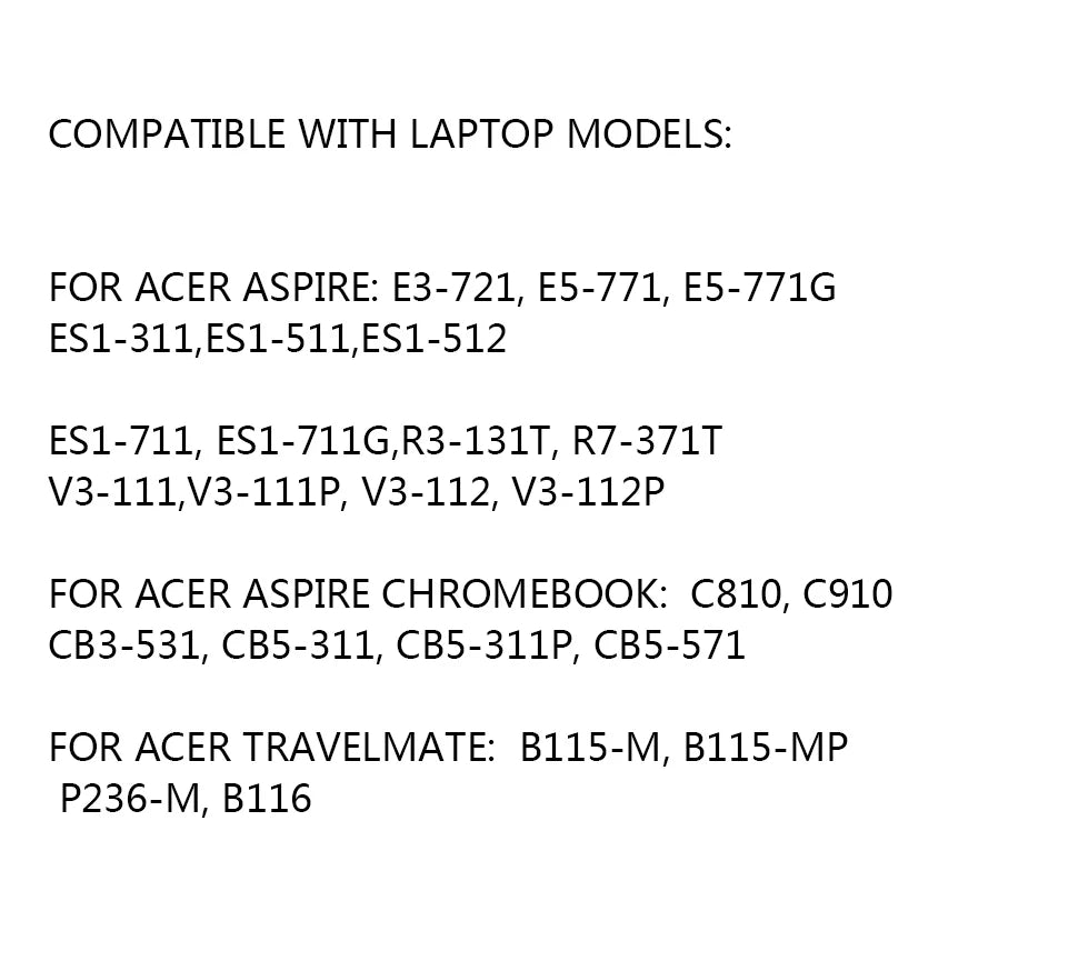 PC AC14B18J AC14B13J Laptop Battery  Acer Aspire E3-111 E3-112 E3-112M ES1-531 MS2394 B115-MP EX2519 N15Q3 N15W4 11.4V