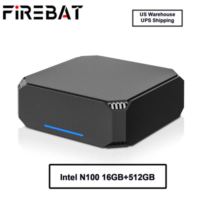 PCFIREBAT AK2 PLUS Mini PC Gamer Intel N100 CPU Windows 11 Mini PC Gaming D