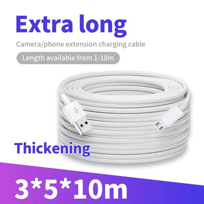 PC NNBILI 3m/5m/6m/7m/8m/10m/12m/14m Micro USB Charging Charger Cable For Android Smart Phone Camera USB Extended Charging Cable