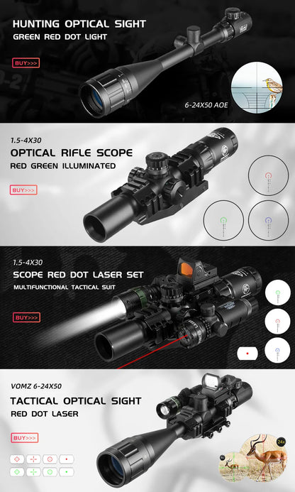 Fire Wolf 1X35 Hunting tactical red dot airsoft accessories Optical sight pistol rifle scope Spotting scope  rifle hunting