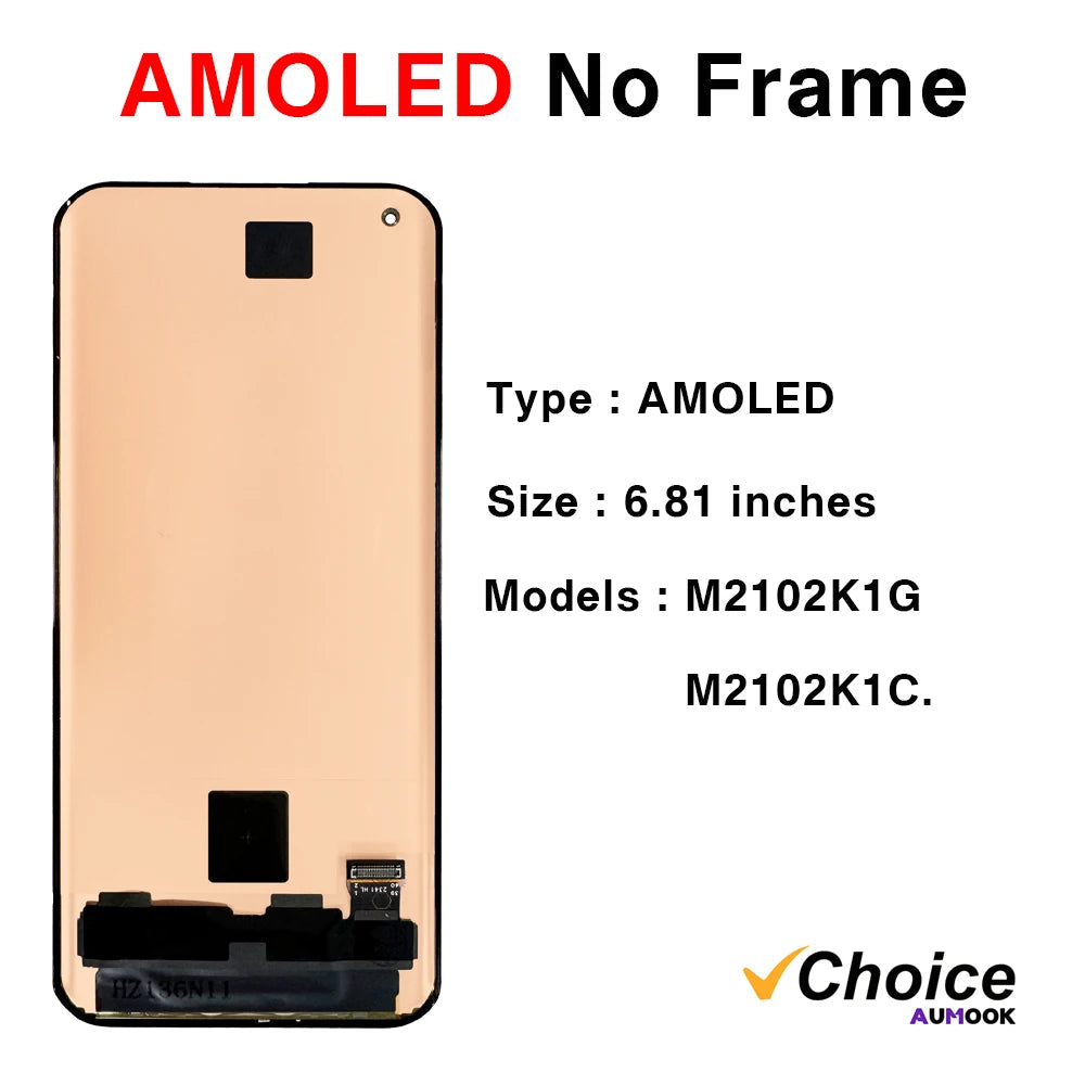 Gtooza_6.81" AMOLED Display  Xiaomi11Ultra LCD Display Touch Screen Digitizer  MI 11Ultra With Frame LCD Replacement gtooza.com