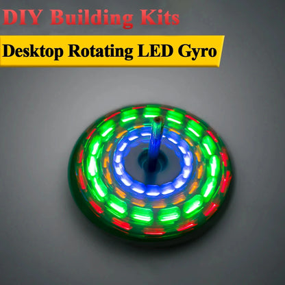 LED Desktop Gyroscope DIY Electronics Kit PCB Circuit Board Soldering Practice Project