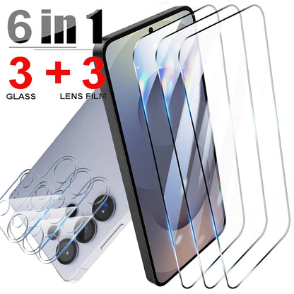 S25U S25Ultra Screen Protector For Samsung Galaxy S25 Series Clear 9H Tempered Glass Protection Film For Galaxy S25 S25Plus