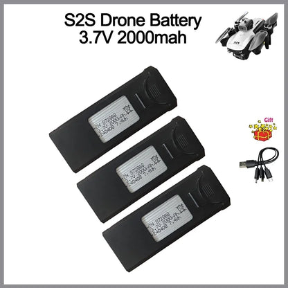 S2S Drone Battery 3.7V 2000mAh For Xiaomi S2S Mini Drone GPS Profesional Rechargeable Lipo Battery RC Quadcopter Accessories