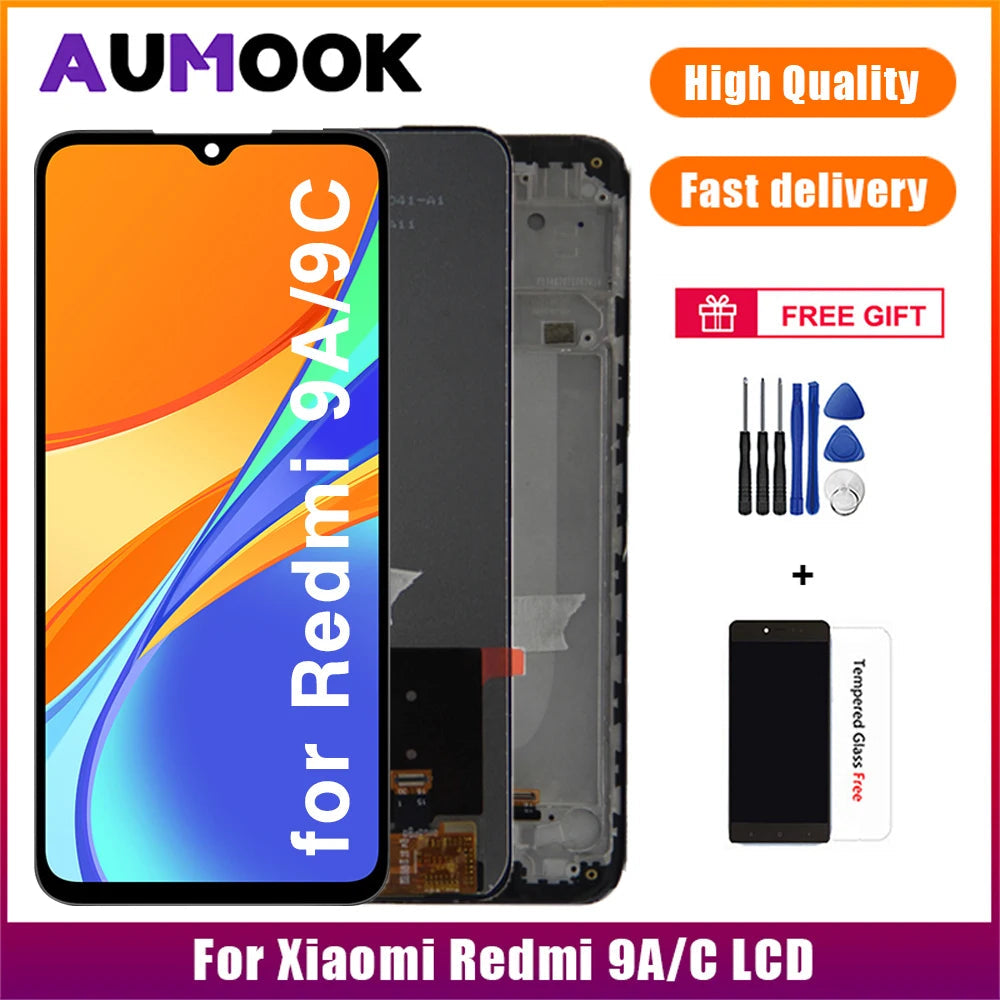 Gtooza_9A/9C IPS LCD  Redmi 9A/9C Display Touch Screen Digitizer Assembly Parts  Xiaomi Redmi 9C/9A With Frame LCD gtooza.com