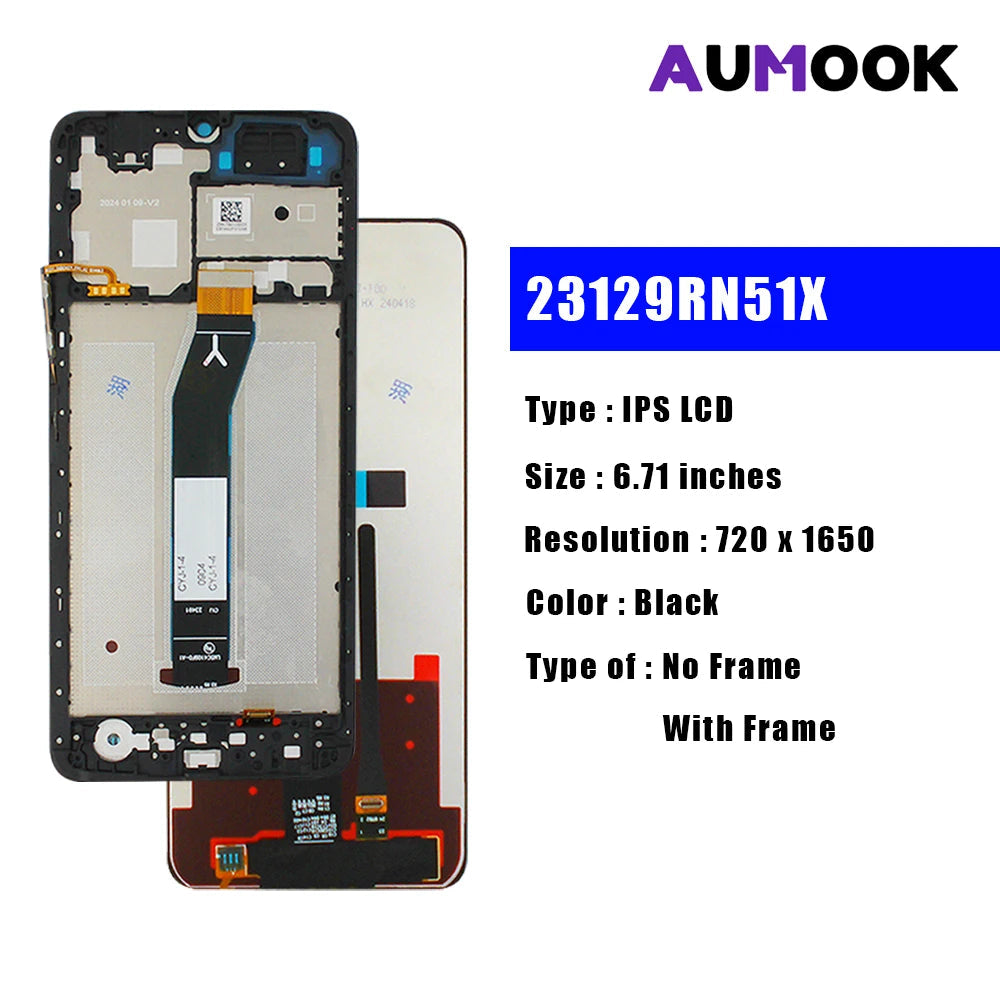 Gtooza_A3 IPS LCD  Redmi A3 LCD Display Touch Screen Digiziter Assembly pantalla  Xiaomi Redmi A3 With Frame LCD Display gtooza.com