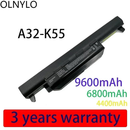 PC 9600mAh A32-K55 A41-K55 New Battery  ASUS X45 X45A X45C X45V X45U X55 X55A X55C X55U X55V X75 X75A X75V X75VD U57 U57A U57VD