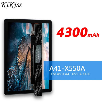 PC 4300mAh KiKiss Powerful Battery A41-X550A For Asus A41 X550A X450 X550 X550C X550B X550V X450C X550CA A450 A550 X550L