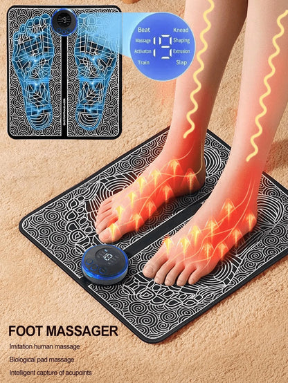 PC Foot Massager Foot Therapy Machine EMS Foot Massage Pad Pulse Fully Auto