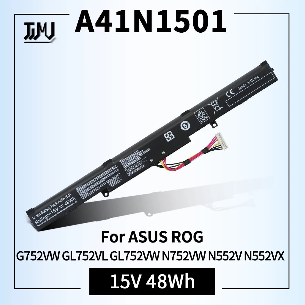 PC A41N1501 Battery 15V 48Wh Replacement  ASUS ROG G752VW GL752VL GL752VW N752VW N552V N552VX N752V Series A41LK9H L41LK2H