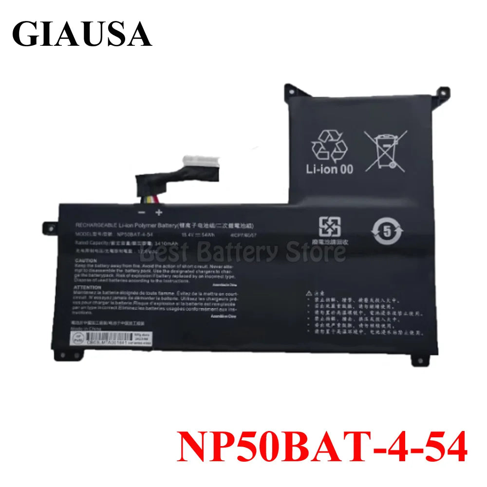 PC NP50BAT-4-54 Laptop Battery For SCUD 6-87-NPSKS-53G00 Li-Polymer