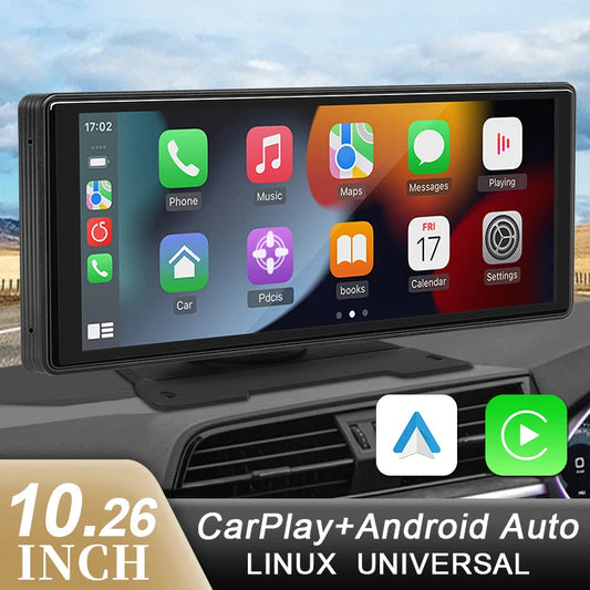 Gtooza_10.26"  Car Mirror Radio Multimedia Video Player Universal Wireless Carplay Android Auto Screen With Bluetooth AUX USB gtooza.com