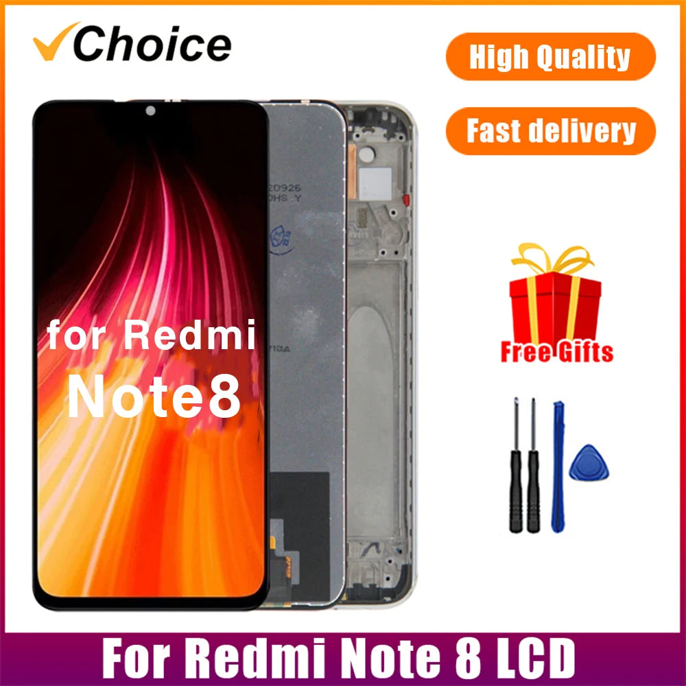 Gtooza_ Redmi Note8 LCD Display Touch Screen Digiziter Assembly pantalla  Xiaomi Redmi Note8 With Frame LCD Display gtooza.com