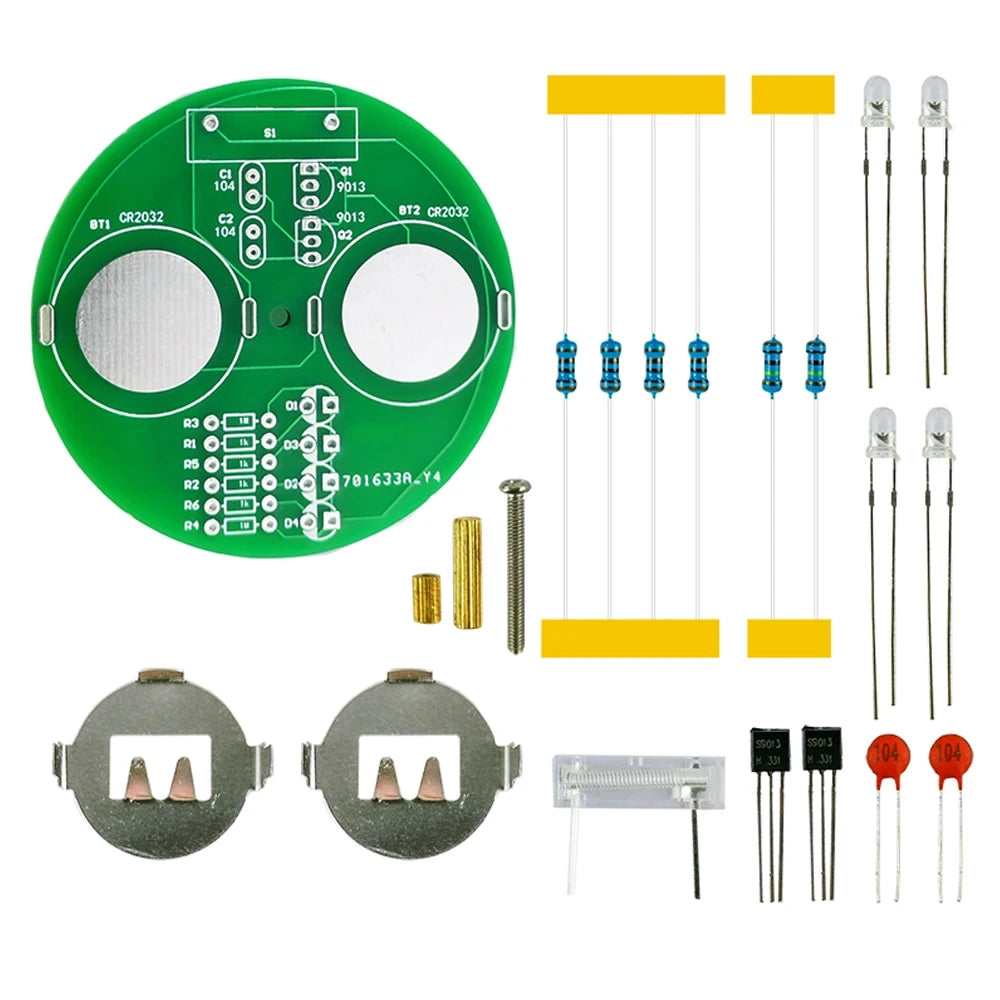 LED Desktop Gyroscope DIY Electronics Kit PCB Circuit Board Soldering Practice Project