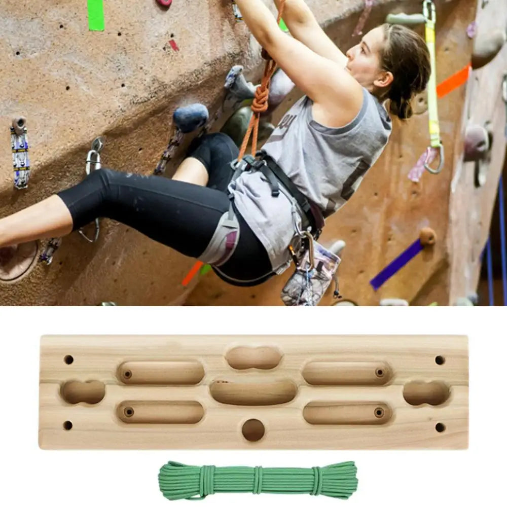 PC Suspend Board For Climbing Portable Hangable Wooden Climbing Hangboard H