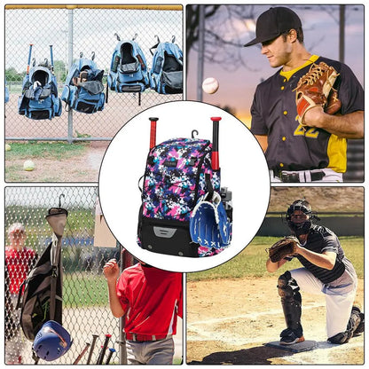 PC Baseball Backpack Youth Baseball Bag Waterproof Softball Bag Baseball Ba