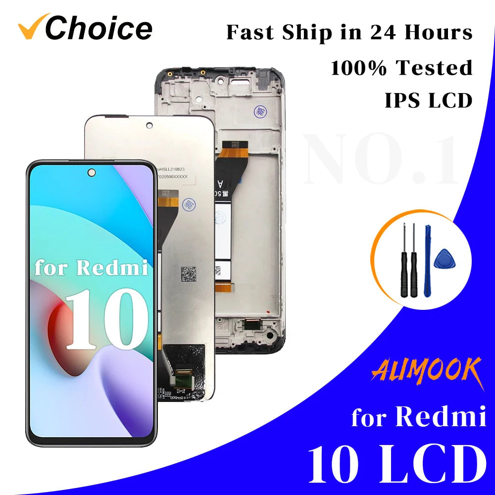 Gtooza_IPS LCD  Redmi10 Screen Display Touch Screen Digitizer  Xiaomi Redmi 10 21061119AG/DG/AL LCD Replacement gtooza.com