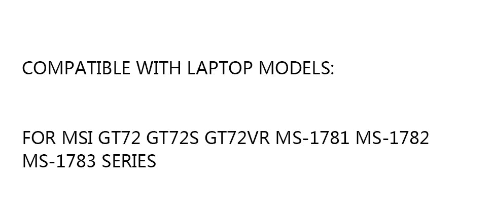 PC BTY-L77 Laptop Battery For MSI GT72 2QD GT72S 6QF GT72VR WT72 MS-1781 MS-1782 MS-1783 2PE-022CN 2QD-1019XCN 2QD-292XCN