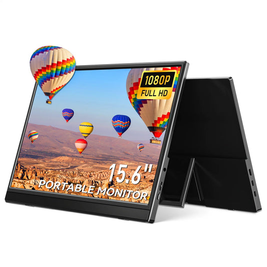 Gtooza_VEOUT 15.6 inch 60HZ Gaming Portable Monitor  Laptop,16:9 1080P IPS Display LCD FHD External Second Computer Screen  Phone