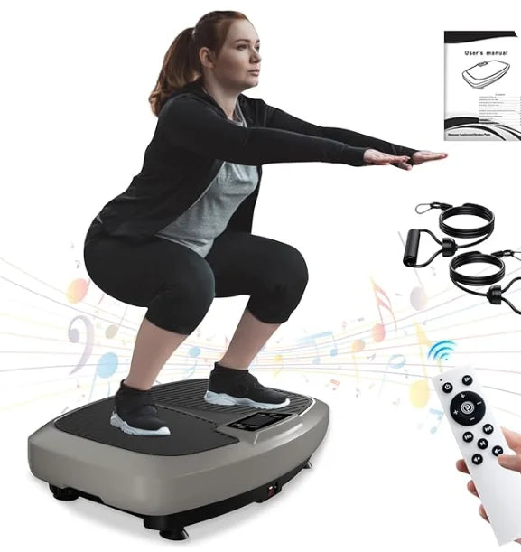 PC Vibration Plate, Whole Body Vibration Platm Exercise Machine with Blueto