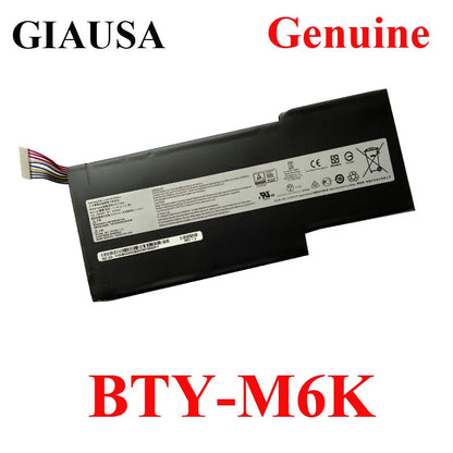 PC Genuine BTY-M6K Laptop Battery  MSI MS-17B4 MS-16K3 GF63 Thin 8RD 8RD-031TH 8RC GF75 Thin 3RD 8RC 9SC GF65 Thin 9SE/SX