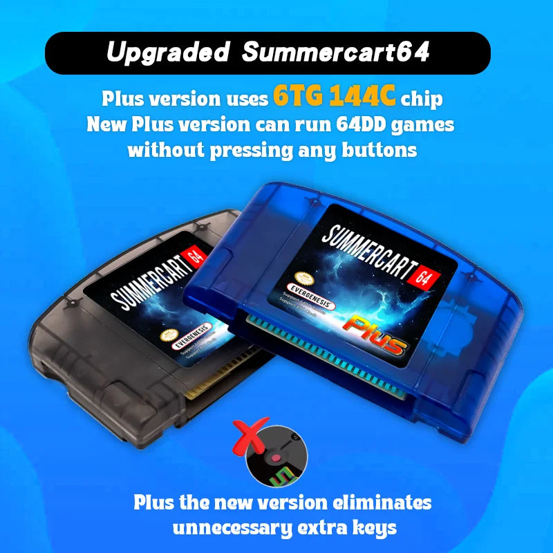 SC64 SummerCart 64 Open Source Game Cartridge For Nintendo 64 Video Game Console  32GB Card 5000+Games Support 64DD Games