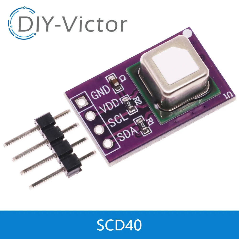 SCD40 SCD41 gas sensor module detects CO2 carbon dioxide temperature and humidity in one sensor I2C communication