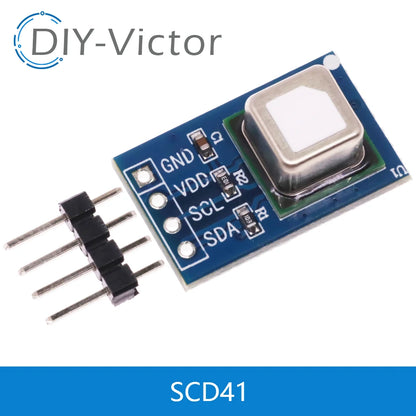 SCD40 SCD41 gas sensor module detects CO2 carbon dioxide temperature and humidity in one sensor I2C communication