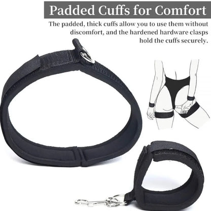 SM Hand and Leg Straps Adult Sex Toys Black Hand and Leg Cuffs Sm Handcuffs Ankle Cuffs Alternative Toys Sex Toy  Couples