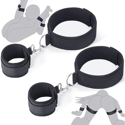 SM Hand and Leg Straps Adult Sex Toys Black Hand and Leg Cuffs Sm Handcuffs Ankle Cuffs Alternative Toys Sex Toy  Couples