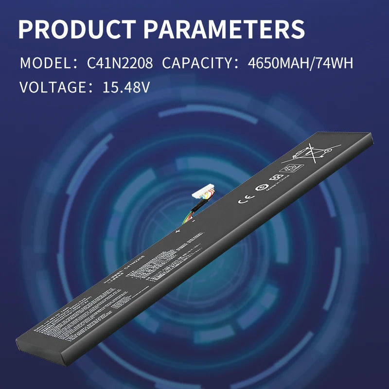 PC SOMI C41N2208 Battery For ASUS ROG ALLY Gaming Handheld series of RC71L/PC71L Expand high capacity of 74Wh mod upgrade Free all