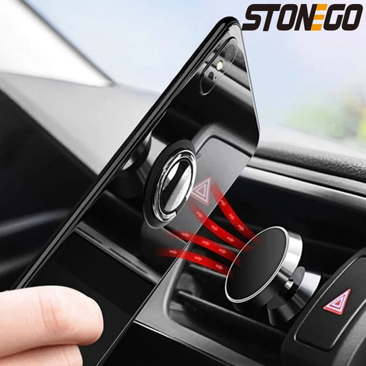 PC STONEGO 1PC/2Pcs Universal Metal Mobile Phone Ring Holder Magnetic Car Bracket Socket Phone Ring Car Bracket Phone Accessories