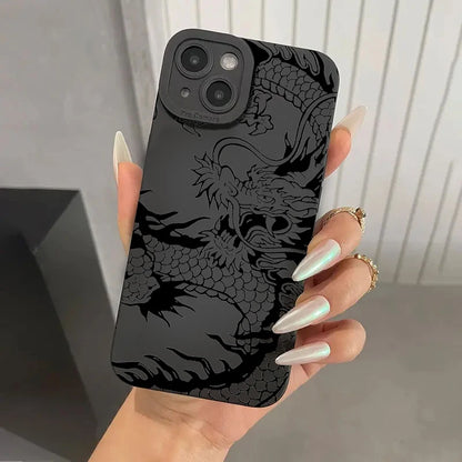 PC Illusory Color Chinese Dragon Case For Samsung Galaxy S24 S23 S22 Ultra S21 FE Plus A32 A52 A13 A33 A53 A15 A35 A55 A14 34 Cover