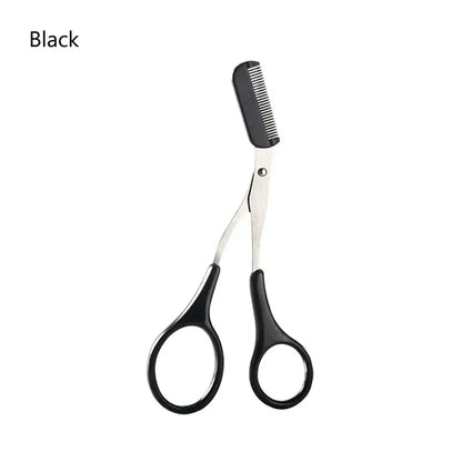 Safe Eyebrow Trimmer Makeup Products Stainless Steel Eyebrow Scissors with Comb Hair Removal Shaver Eyebrow Shaping Makeup Tools