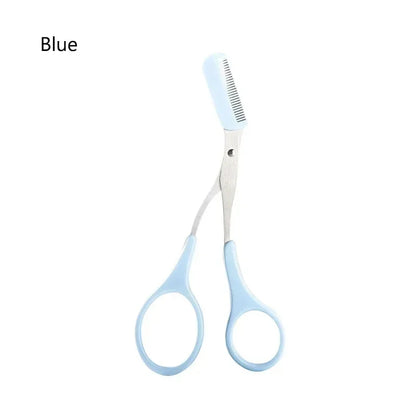 Safe Eyebrow Trimmer Makeup Products Stainless Steel Eyebrow Scissors with Comb Hair Removal Shaver Eyebrow Shaping Makeup Tools