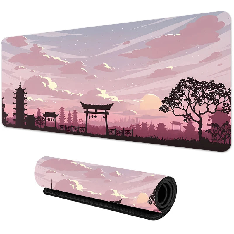 PCSakura Scenery Mouse Pad Large Anti-Slip Rubber Gaming MousePad Durable D