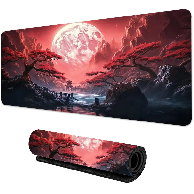 PCSakura Scenery Mouse Pad Large Anti-Slip Rubber Gaming MousePad Durable D