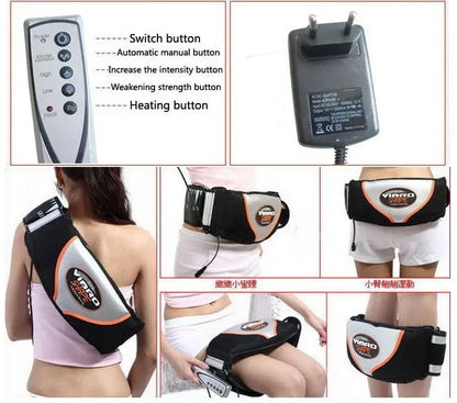 PC Sauna Heating Vibration Massage Slimming Belt Massager To Loose Weight F