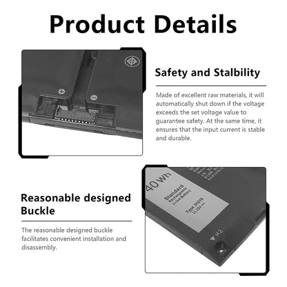 PC JK6Y6 Laptop Battery  Dell Latitude 3410 3510 0C5KG6 C5KG6 Vostro 14 5402 5501 5502 Inspiron 5300 5301 P129G P130G 9077G 40WH